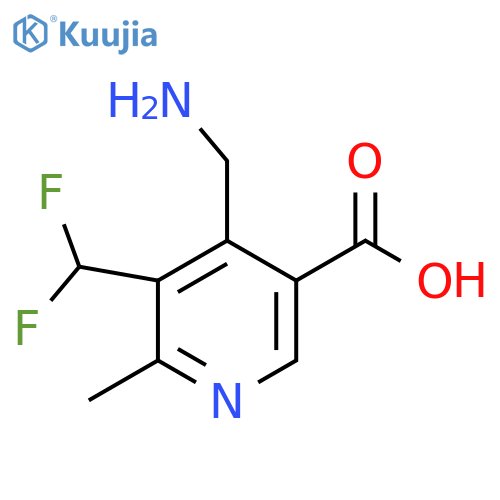4-(Aminomethyl)-3-(difluoromethyl)-2-methylpyridine-5-carboxylic acid structure