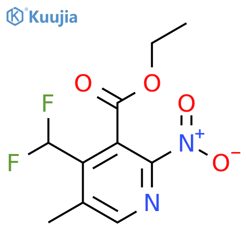 Ethyl 4-(difluoromethyl)-5-methyl-2-nitropyridine-3-carboxylate structure