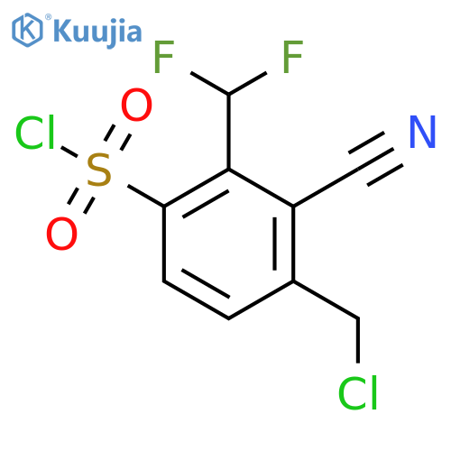 4-Chloromethyl-3-cyano-2-(difluoromethyl)benzenesulfonyl chloride structure