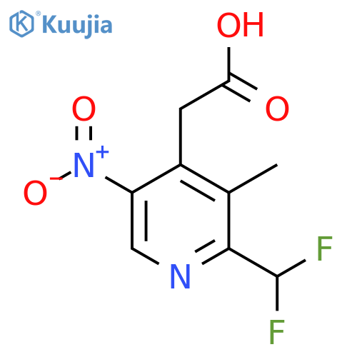 2-(Difluoromethyl)-3-methyl-5-nitropyridine-4-acetic acid structure