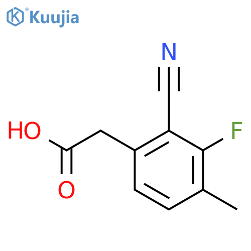 2-Cyano-3-fluoro-4-methylphenylacetic acid structure
