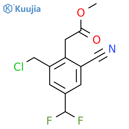 Methyl 2-chloromethyl-6-cyano-4-(difluoromethyl)phenylacetate structure