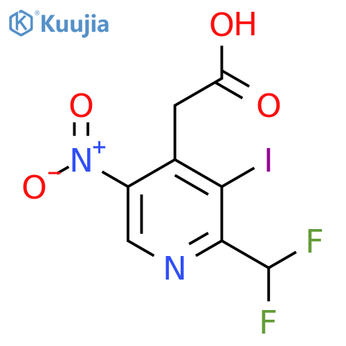 2-(Difluoromethyl)-3-iodo-5-nitropyridine-4-acetic acid structure