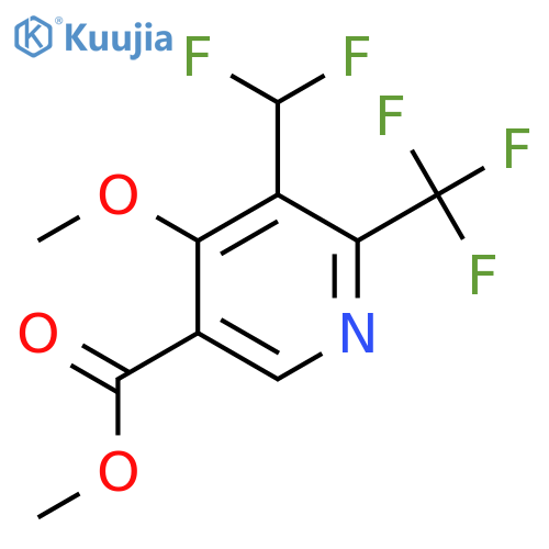 Methyl 3-(difluoromethyl)-4-methoxy-2-(trifluoromethyl)pyridine-5-carboxylate structure