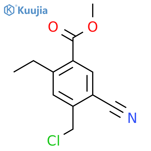 Methyl 4-chloromethyl-5-cyano-2-ethylbenzoate structure