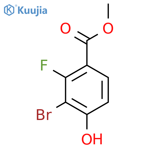 Methyl 3-bromo-2-fluoro-4-hydroxybenzoate structure