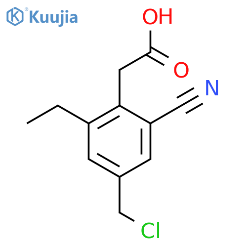 4-Chloromethyl-2-cyano-6-ethylphenylacetic acid structure