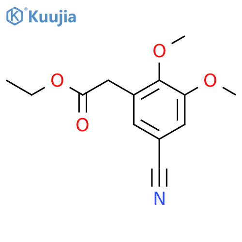 Ethyl 5-cyano-2,3-dimethoxyphenylacetate structure