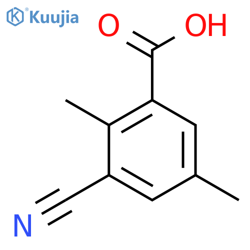 3-Cyano-2,5-dimethylbenzoic acid structure