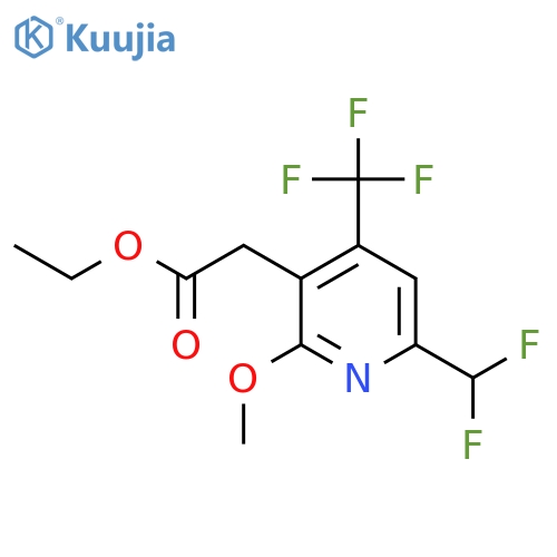 Ethyl 6-(difluoromethyl)-2-methoxy-4-(trifluoromethyl)pyridine-3-acetate structure