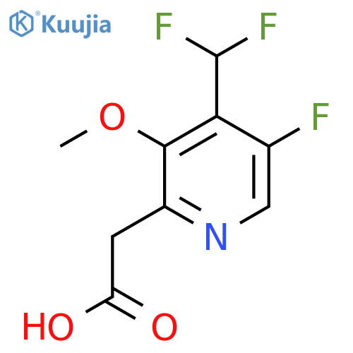 4-(Difluoromethyl)-5-fluoro-3-methoxypyridine-2-acetic acid structure