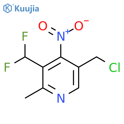 5-(Chloromethyl)-3-(difluoromethyl)-2-methyl-4-nitropyridine structure
