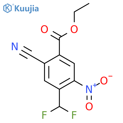 Ethyl 2-cyano-4-difluoromethyl-5-nitrobenzoate structure