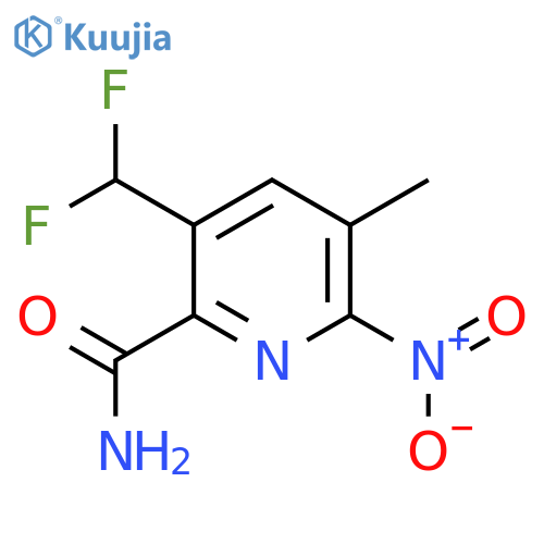 3-(Difluoromethyl)-5-methyl-6-nitropyridine-2-carboxamide structure