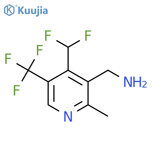 3-(Aminomethyl)-4-(difluoromethyl)-2-methyl-5-(trifluoromethyl)pyridine structure