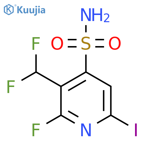 3-(Difluoromethyl)-2-fluoro-6-iodopyridine-4-sulfonamide structure