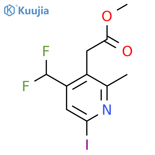 Methyl 4-(difluoromethyl)-6-iodo-2-methylpyridine-3-acetate structure