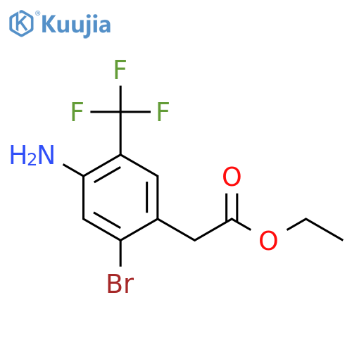 Ethyl 4-amino-2-bromo-5-(trifluoromethyl)phenylacetate structure