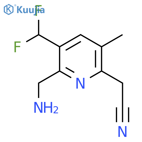 2-(Aminomethyl)-3-(difluoromethyl)-5-methylpyridine-6-acetonitrile structure