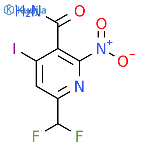 6-(Difluoromethyl)-4-iodo-2-nitropyridine-3-carboxamide structure