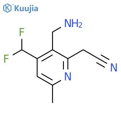 3-(Aminomethyl)-4-(difluoromethyl)-6-methylpyridine-2-acetonitrile structure