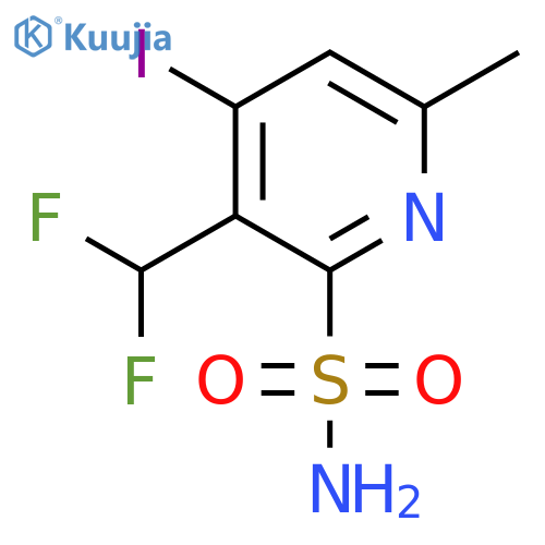 3-(Difluoromethyl)-4-iodo-6-methylpyridine-2-sulfonamide structure