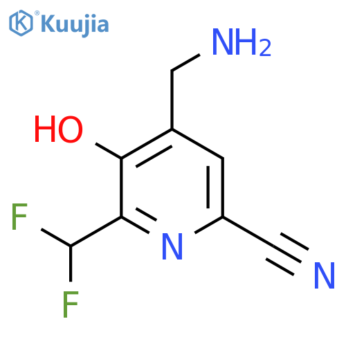 4-(Aminomethyl)-6-cyano-2-(difluoromethyl)-3-hydroxypyridine structure