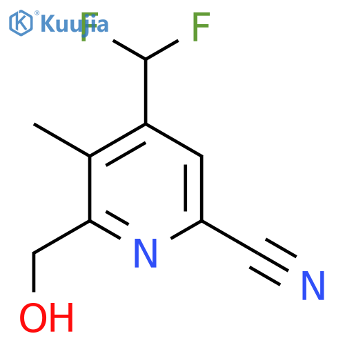 6-Cyano-4-(difluoromethyl)-3-methylpyridine-2-methanol structure