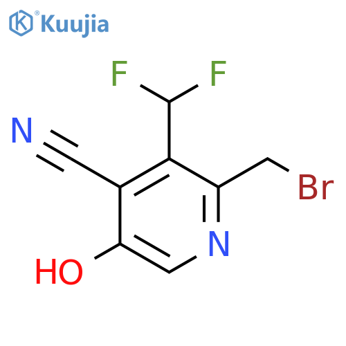 2-(Bromomethyl)-4-cyano-3-(difluoromethyl)-5-hydroxypyridine structure