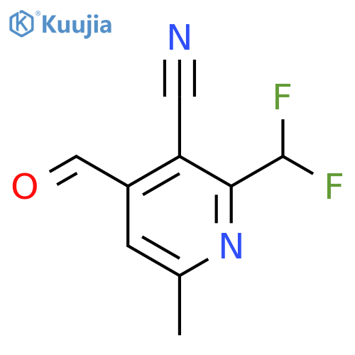 3-Cyano-2-(difluoromethyl)-6-methylpyridine-4-carboxaldehyde structure