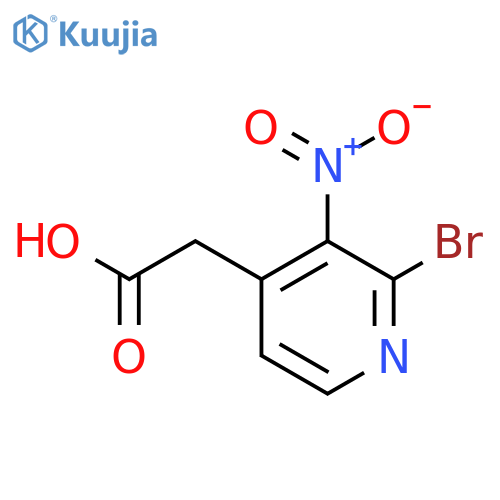 2-Bromo-3-nitropyridine-4-acetic acid structure