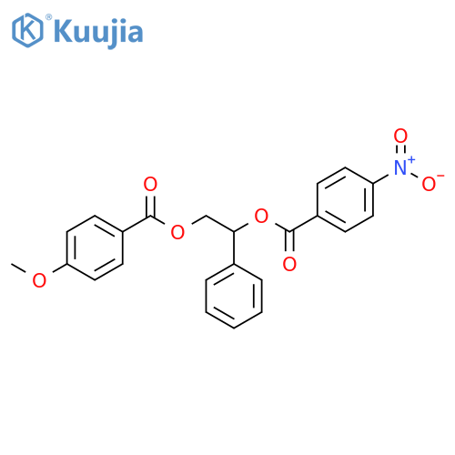 Benzoic acid, 4-methoxy-, 2-[(4-nitrobenzoyl)oxy]-2-phenylethyl ester structure
