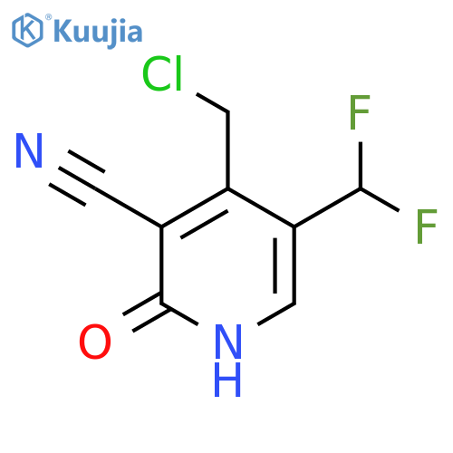 4-(Chloromethyl)-3-cyano-5-(difluoromethyl)-2-hydroxypyridine structure