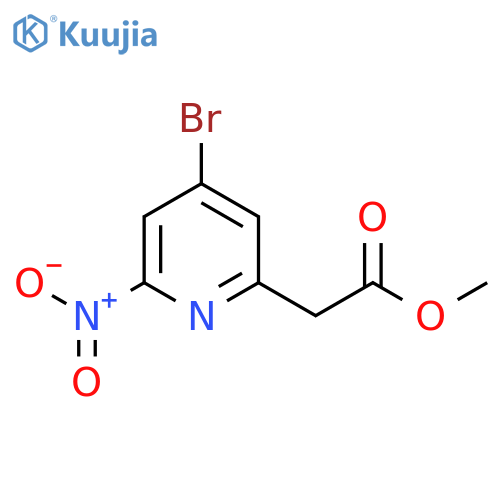 Methyl 4-bromo-2-nitropyridine-6-acetate structure