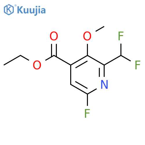 Ethyl 2-(difluoromethyl)-6-fluoro-3-methoxypyridine-4-carboxylate structure