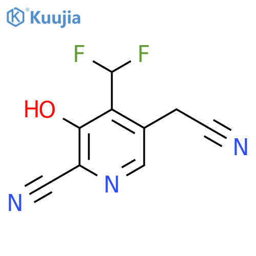 2-Cyano-4-(difluoromethyl)-3-hydroxypyridine-5-acetonitrile structure