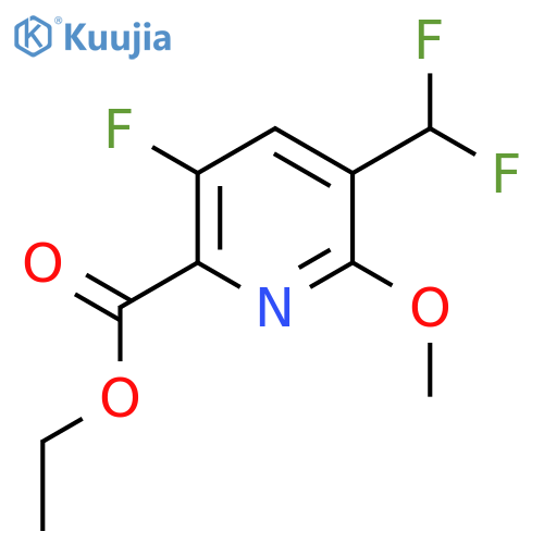 Ethyl 3-(difluoromethyl)-5-fluoro-2-methoxypyridine-6-carboxylate structure