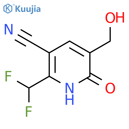 3-Cyano-2-(difluoromethyl)-6-hydroxypyridine-5-methanol structure