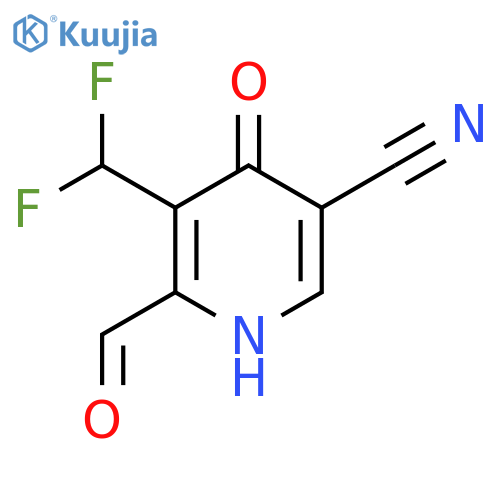 5-Cyano-3-(difluoromethyl)-4-hydroxypyridine-2-carboxaldehyde structure