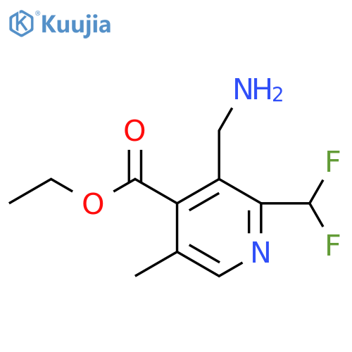 Ethyl 3-(aminomethyl)-2-(difluoromethyl)-5-methylpyridine-4-carboxylate structure