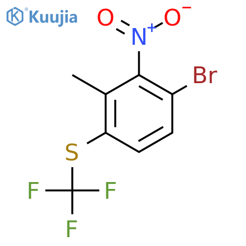 3-Bromo-2-nitro-6-(trifluoromethylthio)toluene structure