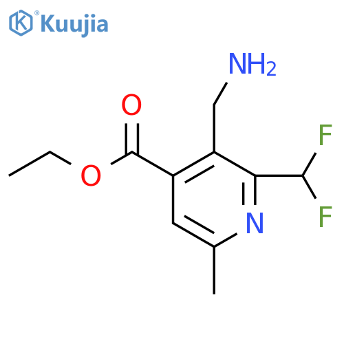 Ethyl 3-(aminomethyl)-2-(difluoromethyl)-6-methylpyridine-4-carboxylate structure