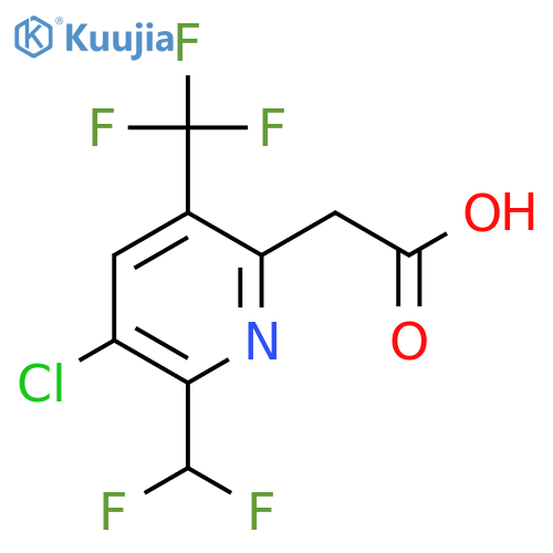 3-Chloro-2-(difluoromethyl)-5-(trifluoromethyl)pyridine-6-acetic acid structure