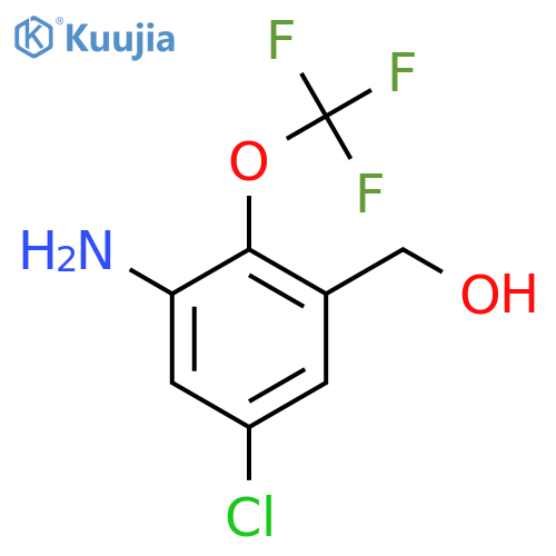 3-Amino-5-chloro-2-(trifluoromethoxy)benzyl alcohol structure