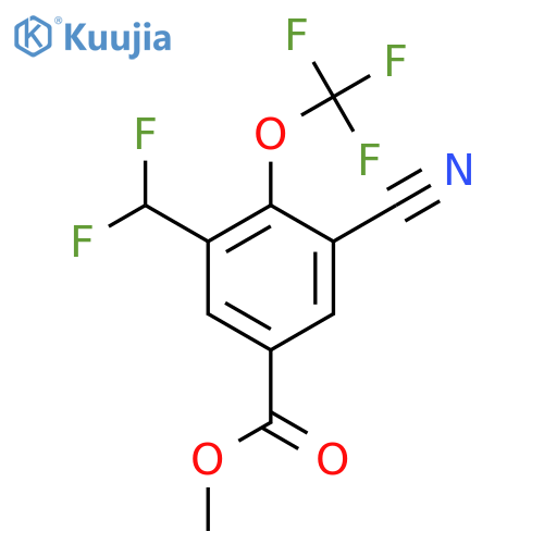 Methyl 3-cyano-5-difluoromethyl-4-(trifluoromethoxy)benzoate structure