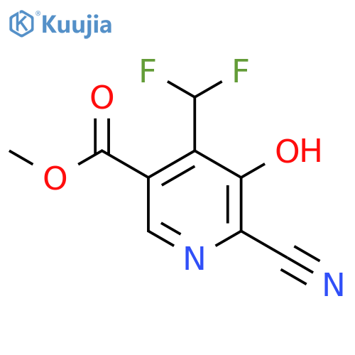 Methyl 2-cyano-4-(difluoromethyl)-3-hydroxypyridine-5-carboxylate structure