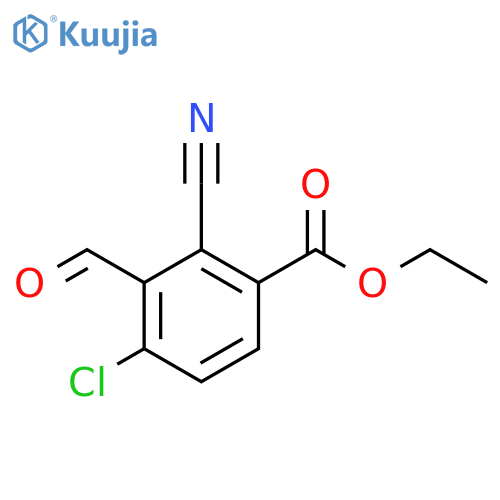 Ethyl 4-chloro-2-cyano-3-formylbenzoate structure