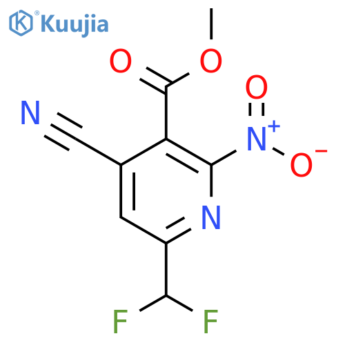 Methyl 4-cyano-6-(difluoromethyl)-2-nitropyridine-3-carboxylate structure