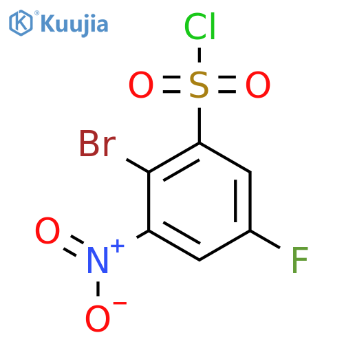 2-Bromo-5-fluoro-3-nitrobenzenesulfonyl chloride structure