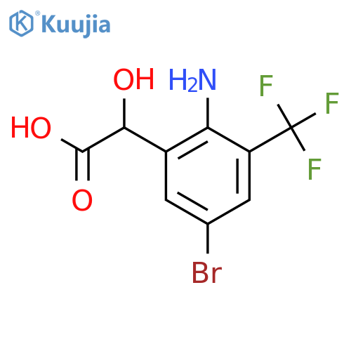 2-Amino-5-bromo-3-(trifluoromethyl)mandelic acid structure